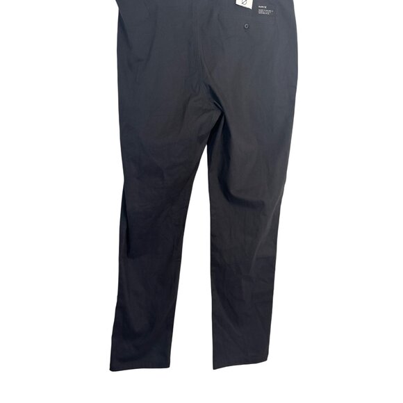 NWT Hurley Mens Worker 34 Slim Fit Pants Black  Cotton Blend 14.5" Leg Opening - Picture 15 of 16